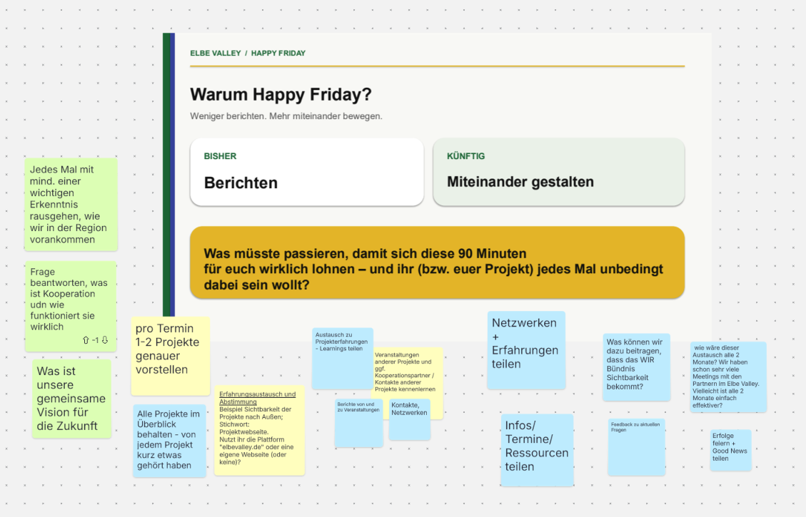 Happy Friday gestartet: Elbe Valley Projekte im Austausch